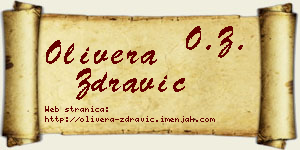 Olivera Zdravić vizit kartica